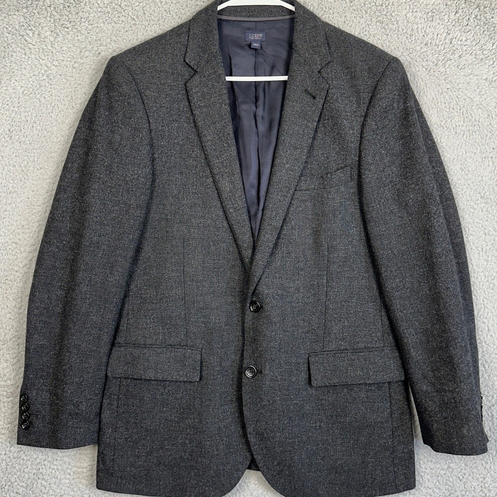 J Crew Wool Blazer Mens 40R Grey Ludlow Jacket Yorkshire Tweed Moon Sport Coat